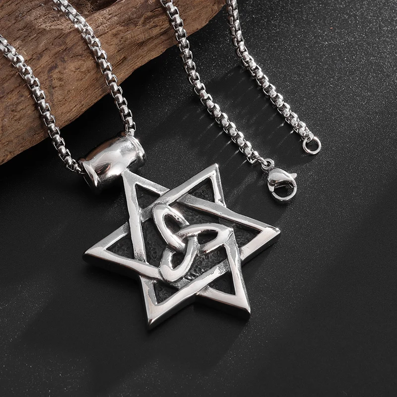 Vintage Hexagon Celtic Knot Pendant Necklace for Men Women Punk Hip Hop Jewelry Gift Accessories
Vintage Hexagon Celtic Knot Pendant Necklace for Men Women Punk Hip Hop Jewelry Gift Accessories