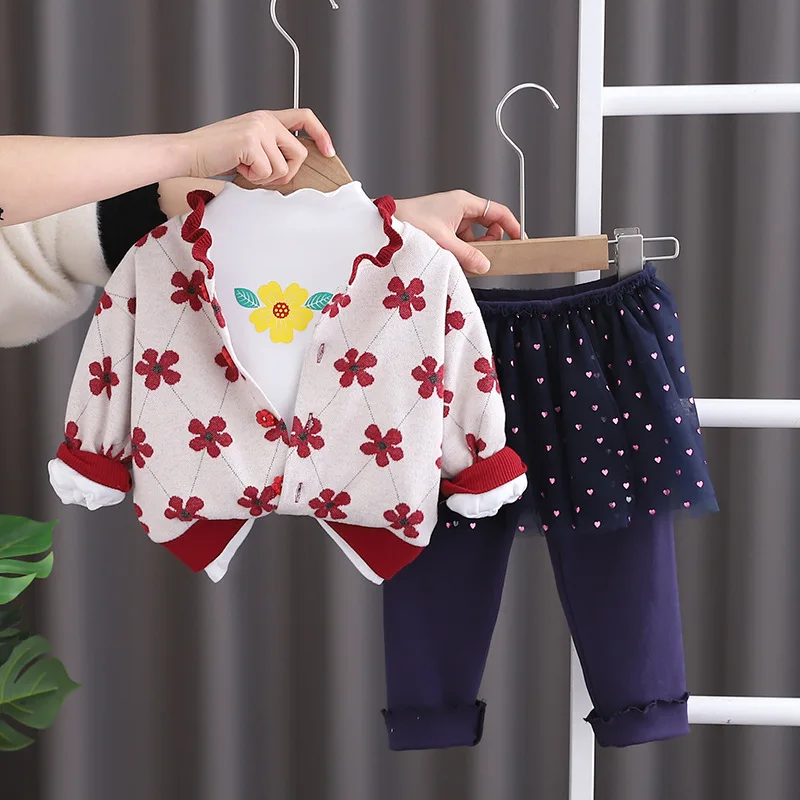 Girls Clothing Sets Spring Autumn Children Jackets Sweatshirts Skirts Leggings 3pcs Party Suit For Baby 1 To 5 Years Kids Outfit
Girls Clothing Sets Spring Autumn Children Jackets Sweatshirts Skirts Leggings 3pcs Party Suit For Baby 1 To 5 Years Kids Outfit