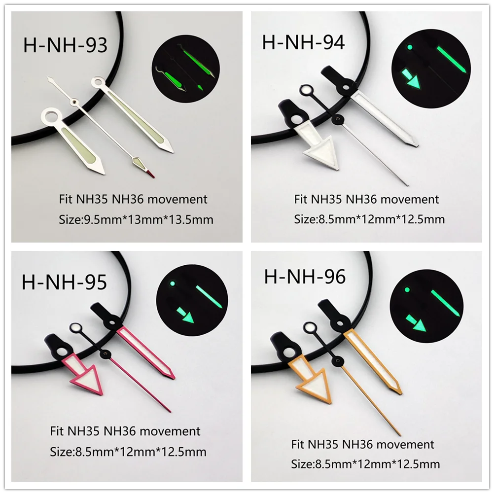 

SUB/SKX007 Green Glow NH35 Pointer suitable for NH35 Seconds Nh36 Movement Watch Accessories 8MM * 12MM * 12MM/8 * 12 * 13MM