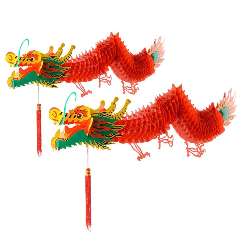 

1,5 м/1,0 м Весенний фестиваль Фонарь Дракона Китайский Новый год Подвесной бумажный фонарь Наружные украшения Торговый центр