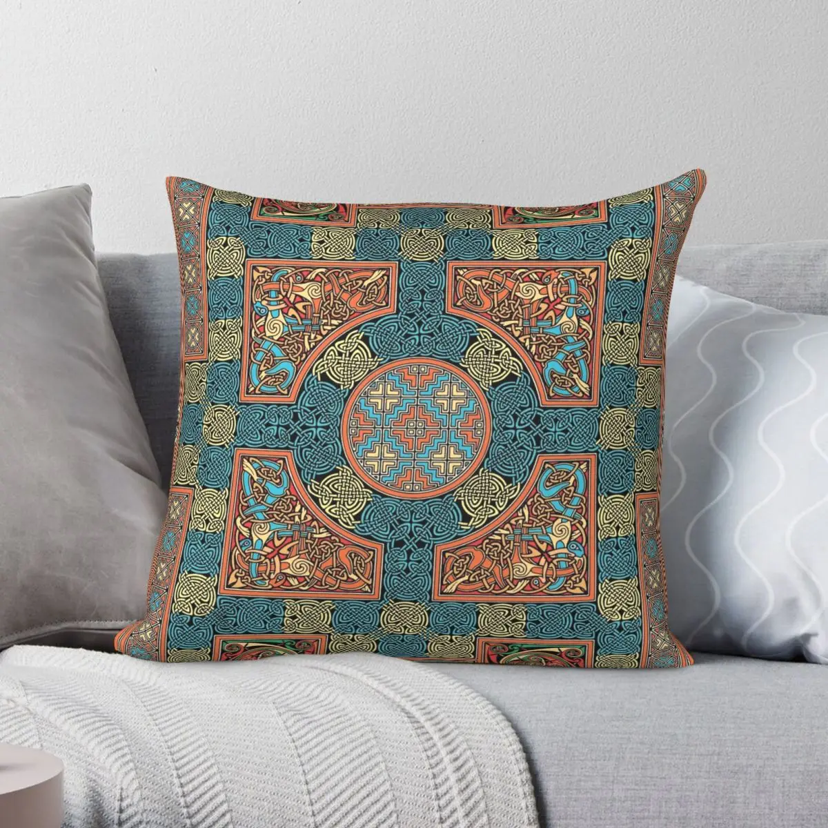 Lindisfarne Gospels Page Pillowcase Polyester Linen Velvet Pattern Zip Decor Bed Cushion Cover 45x45
Lindisfarne Gospels Page Pillowcase Polyester Linen Velvet Pattern Zip Decor Bed Cushion Cover 45x45