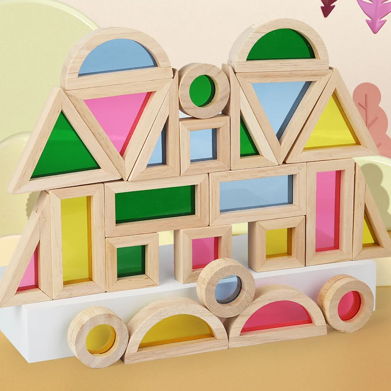Montessori Wooden Toy Sensory Rainbow Mirror Blocks Wood Stacking For Kids Acrylic Building Stacker Educational Play Gifts Decor
Montessori Wooden Toy Sensory Rainbow Mirror Blocks Wood Stacking For Kids Acrylic Building Stacker Educational Play Gifts Decor