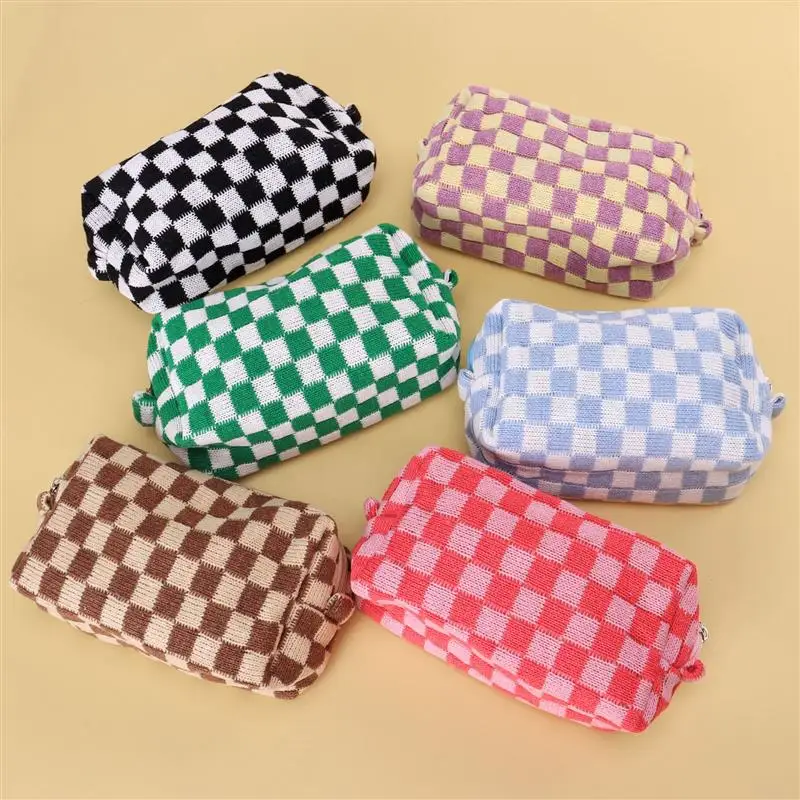 Клетчатая косметичка в шахматную клетку, Женский органайзер для косметики из трикотажной ткани, косметичка на молнии, сумочка для косметик...
Клетчатая косметичка в шахматную клетку, Женский органайзер для косметики из трикотажной ткани, косметичка на молнии, сумочка для косметик...