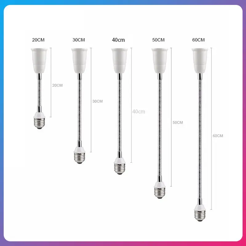 MO-OD AC110-230V E27 LED Flexible Bulb Light Expansion Adapter Adapter Screw Lamp Extender 20cm / 30cm / 40cm / 60cm
MO-OD AC110-230V E27 LED Flexible Bulb Light Expansion Adapter Adapter Screw Lamp Extender 20cm / 30cm / 40cm / 60cm