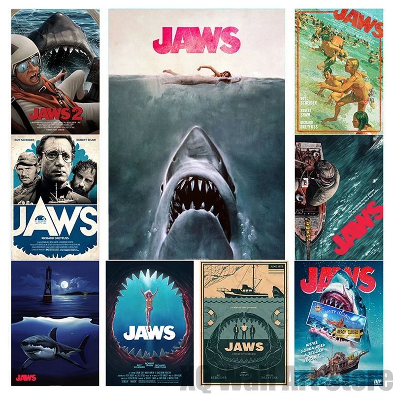Classic Movie Jaws Abstract Poster and Prints Shark Canvas Painting Wall Art Pictures Living Room Bar Cafe Home Decoration Gifts
Classic Movie Jaws Abstract Poster and Prints Shark Canvas Painting Wall Art Pictures Living Room Bar Cafe Home Decoration Gifts