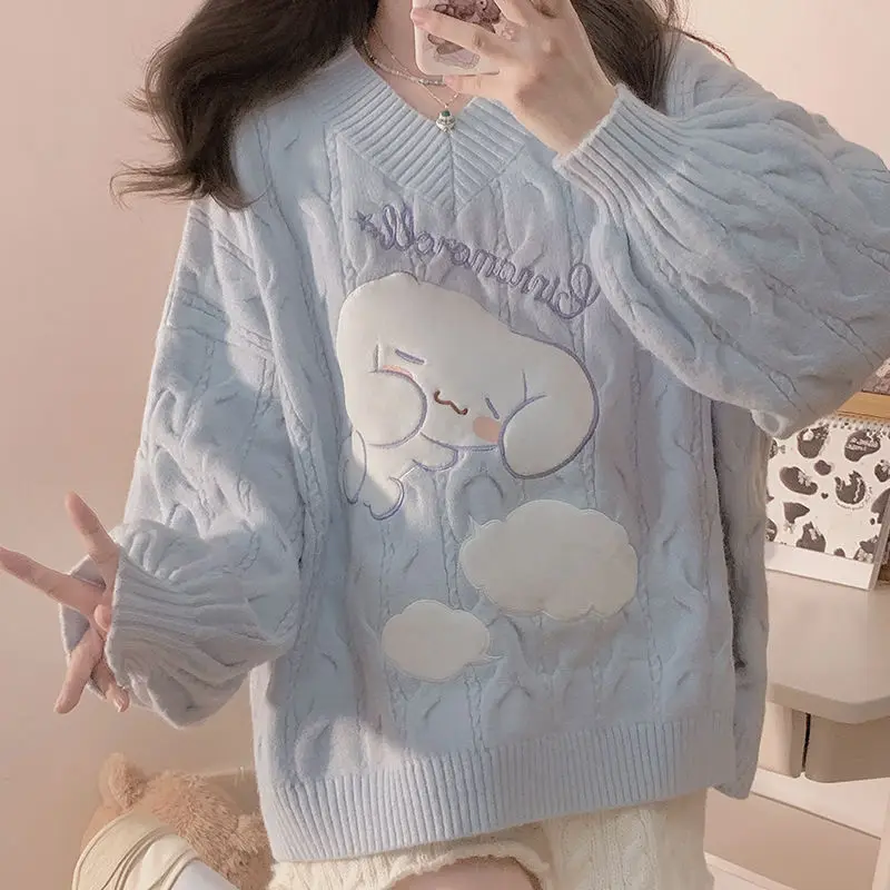 Милый свитер Sanrios Cinnamoroll с нашивкой, весенний и осенний топ с вышивкой, вязаная куртка для студентов, милый аниме мультяшный подарок
Милый свитер Sanrios Cinnamoroll с нашивкой, весенний и осенний топ с вышивкой, вязаная куртка для студентов, милый аниме мультяшный подарок