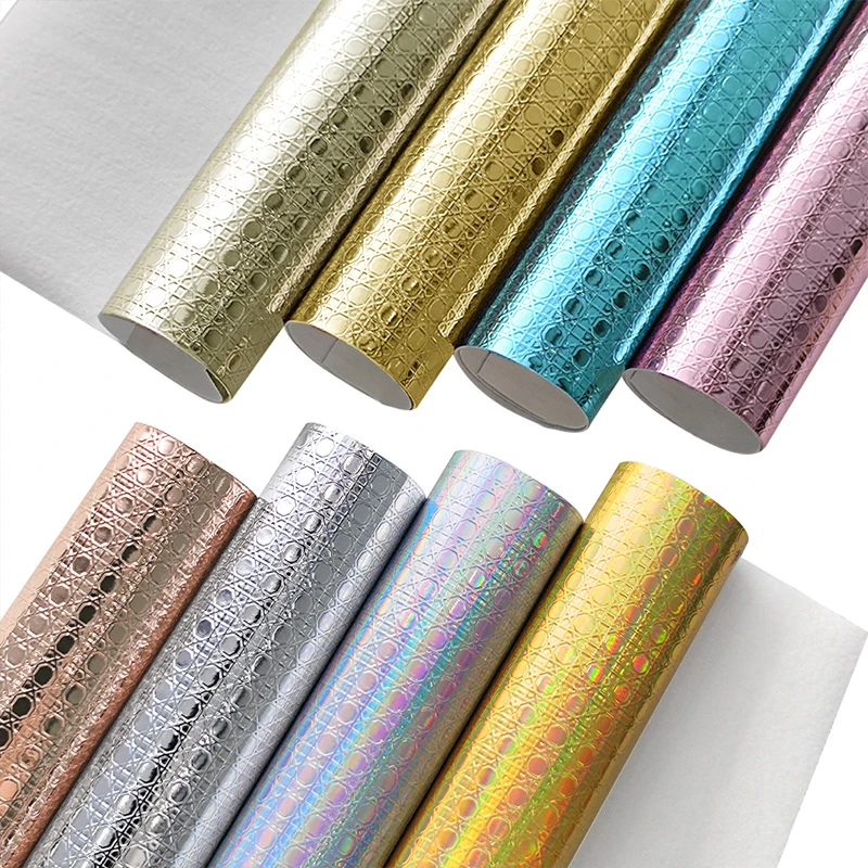 1-8piece Rainbow Gradient Holographic Leather Embossed texture Fabric PU faux leather sheets Mirror Faux Fabric For Bows DIY
1-8piece Rainbow Gradient Holographic Leather Embossed texture Fabric PU faux leather sheets Mirror Faux Fabric For Bows DIY