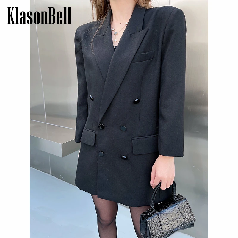 3.8 KlasonBell Vintage Temperament Solid Color Double Breasted Three Quarter Sleeve Blazer Women
3.8 KlasonBell Vintage Temperament Solid Color Double Breasted Three Quarter Sleeve Blazer Women