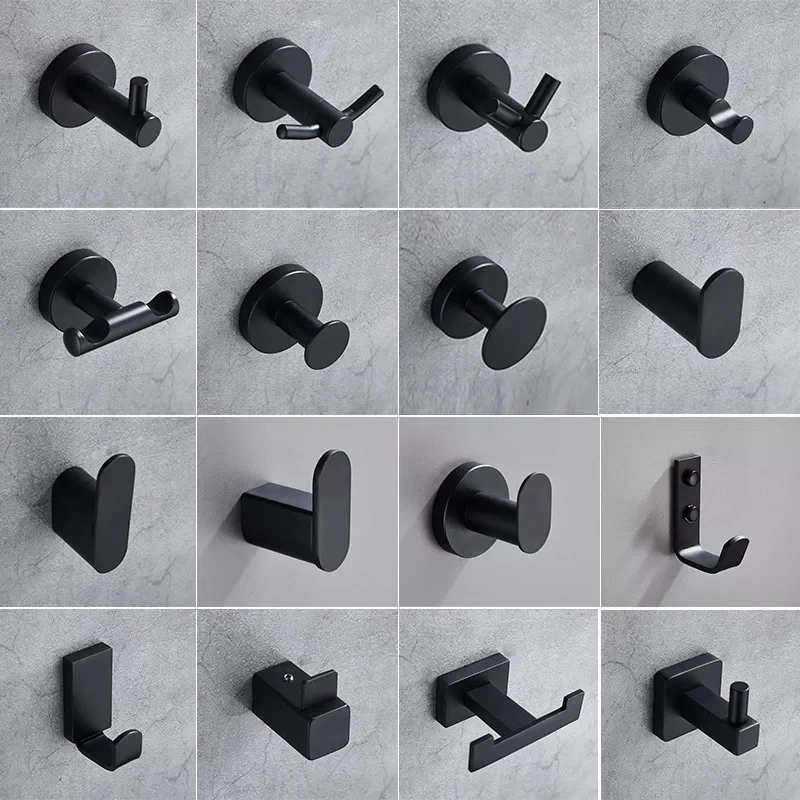 SUS304 Black Hooks for Bathroom Kitchen Hanger Stainless Steel Wall Hook for Keys Coat Towel Hook Robe Hook Bathroom Hardware
SUS304 Black Hooks for Bathroom Kitchen Hanger Stainless Steel Wall Hook for Keys Coat Towel Hook Robe Hook Bathroom Hardware