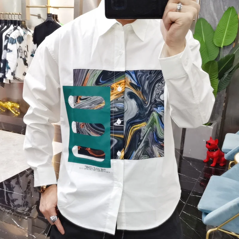 2024 Personality Print Shirt Party Men Dress Costumes Fall Long Sleeve Abstract Pattern Camisas Para Hombre Manga Larga
2024 Personality Print Shirt Party Men Dress Costumes Fall Long Sleeve Abstract Pattern Camisas Para Hombre Manga Larga