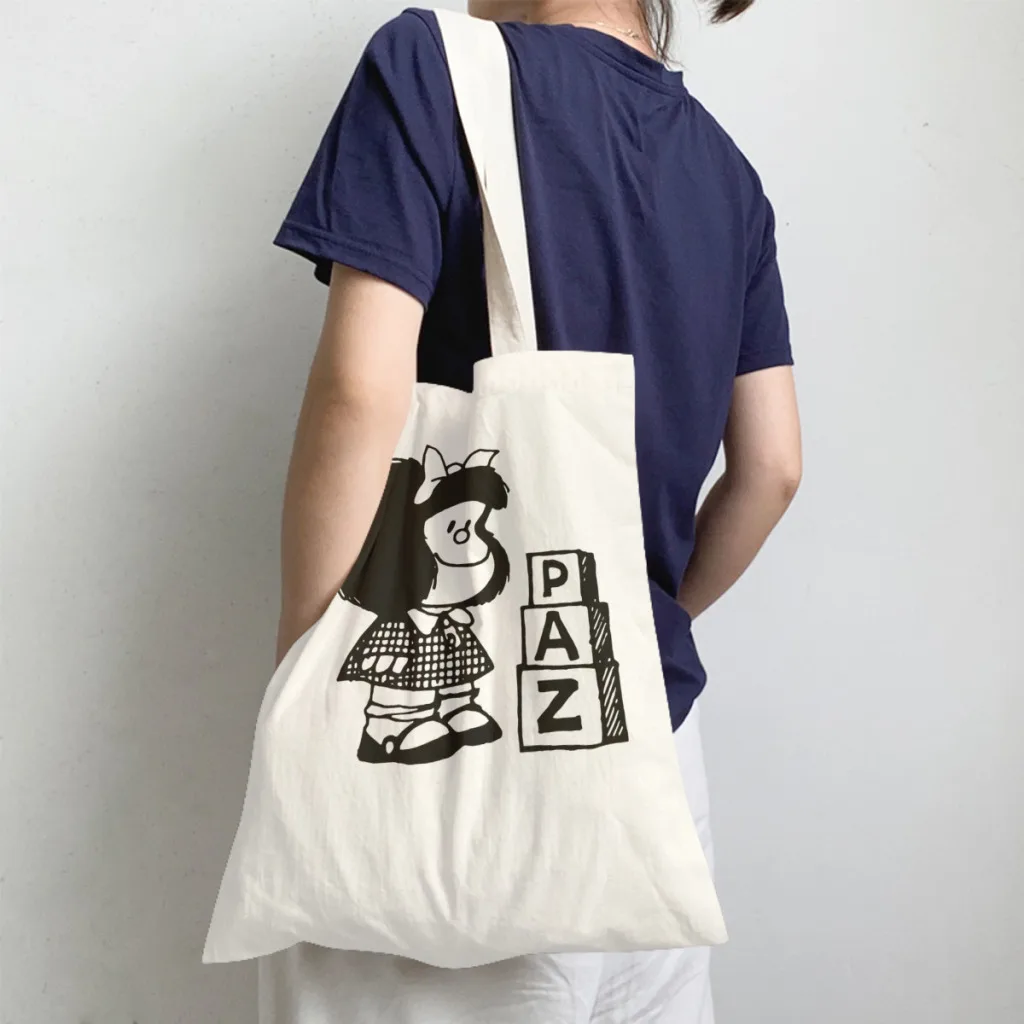 PAZHandbag Mafalda Quino Comics Manga Girl Shoulder Canvas Bags Teens Storage Pocket Shopper HandBags Capacity Pouch Tote Bag
PAZHandbag Mafalda Quino Comics Manga Girl Shoulder Canvas Bags Teens Storage Pocket Shopper HandBags Capacity Pouch Tote Bag