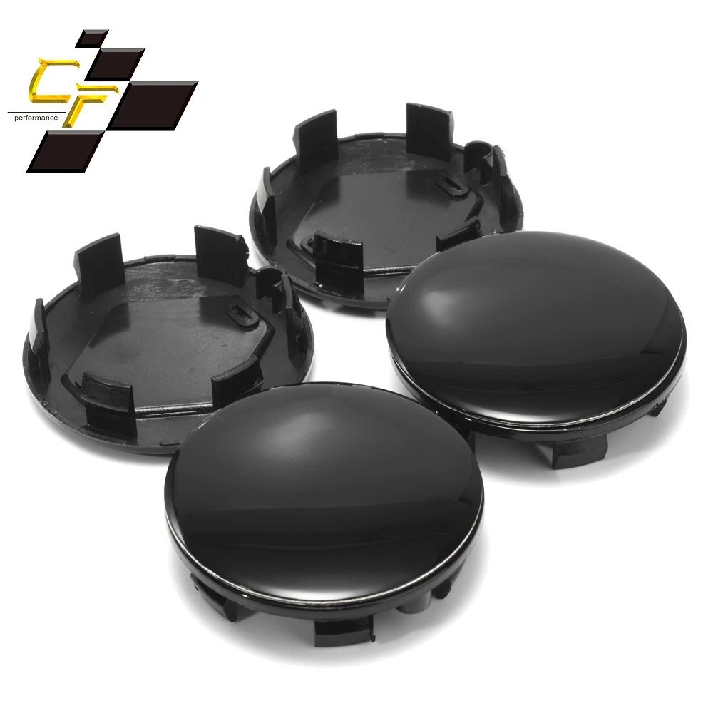 

4pcs 52mm 51mm Wheel Center Hub Cover For Rim Cap Whith Solid Black Color Sticker Refits Styling Dust Hubcap Auto Accessroies