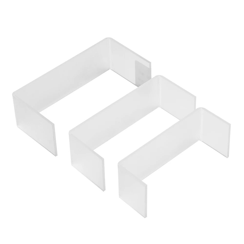 3Pcs/set 3mm Acrylic Display Stand Clear U Shaped Glass Counter Jewelry Showcase Storage Rack White Black Shelf Holder
3Pcs/set 3mm Acrylic Display Stand Clear U Shaped Glass Counter Jewelry Showcase Storage Rack White Black Shelf Holder