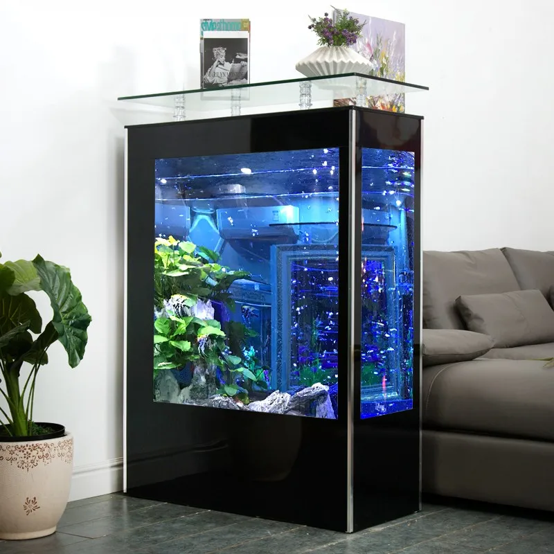

1 м Квадратный Аквариум-бар экологический аквариум стеклянный аквариум для рыб в гостиной маленький без воды большой бытовой