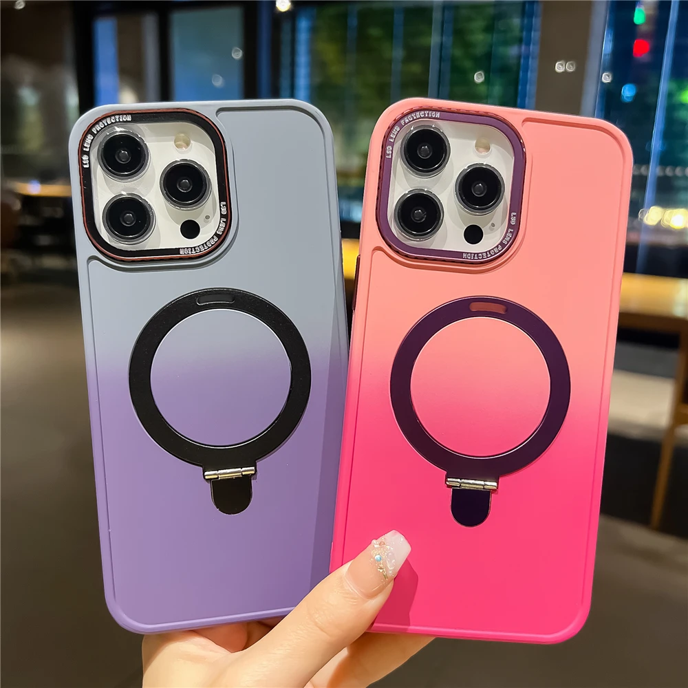 HOCE Metal Holder Stand Magnetic Cases For iPhone 15 14 13 12 11 Pro Max 14 15 Plus Case Folding Bracket Gradient Color Cover
HOCE Metal Holder Stand Magnetic Cases For iPhone 15 14 13 12 11 Pro Max 14 15 Plus Case Folding Bracket Gradient Color Cover