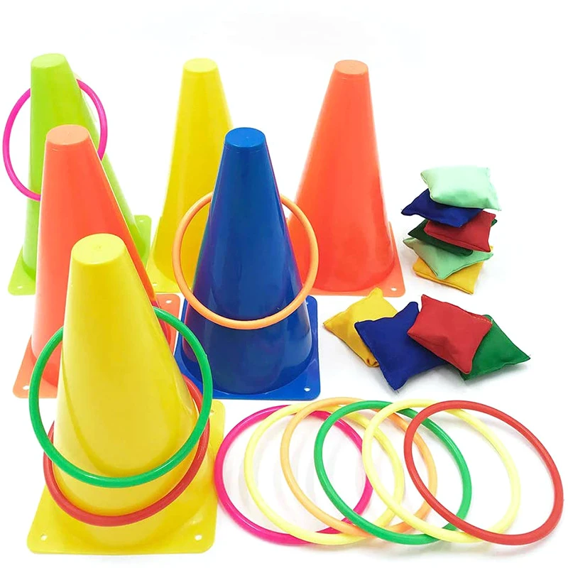 3 in 1 Games Set Children Ferrule Throwing Toy Ring Toss Cones Cornhole Bean Bags Indoor Outdoor Sports Toy for Kid Adult 
3 in 1 Games Set Children Ferrule Throwing Toy Ring Toss Cones Cornhole Bean Bags Indoor Outdoor Sports Toy for Kid Adult
