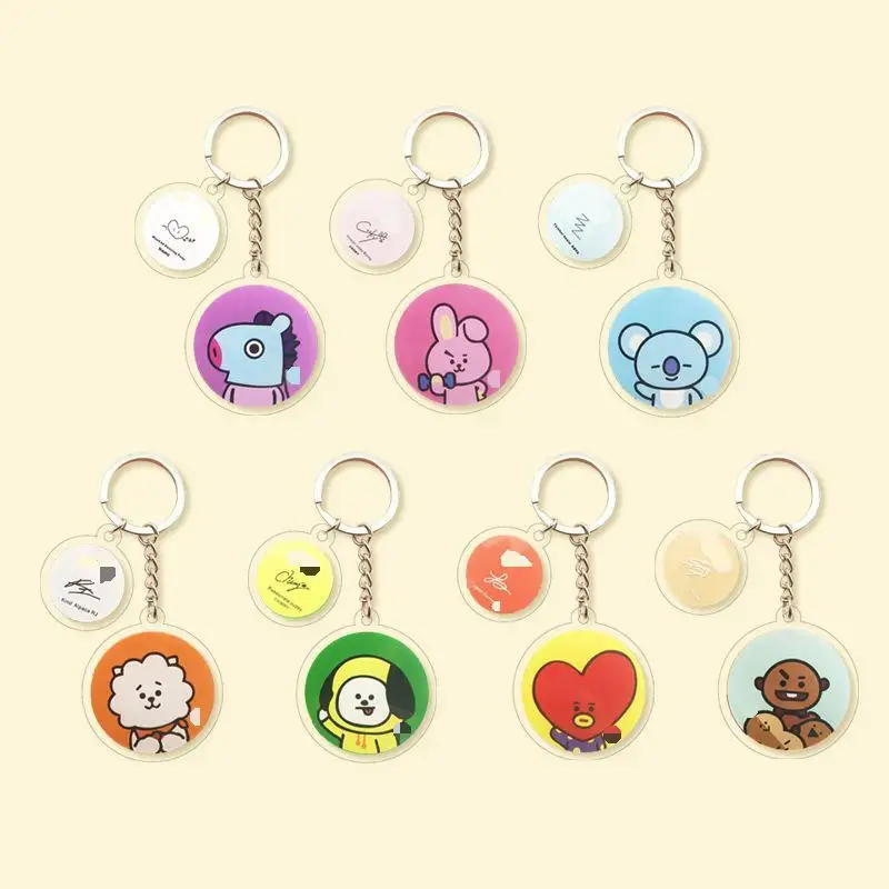 K-POP New Boys Group Acrylic Cartoon Round Signature Pendant Fashion Doll Keychain Cute Pendant Couple Accessories Gift SUGA JIN
K-POP New Boys Group Acrylic Cartoon Round Signature Pendant Fashion Doll Keychain Cute Pendant Couple Accessories Gift SUGA JIN