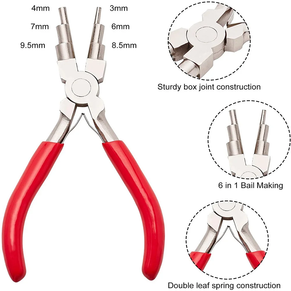 6 Segment 3-10mm Wire Looping Forming Pliers Red Handle For Bending Shaping Wire Making Jewelry Other Crafts DIY Hand Tools
6 Segment 3-10mm Wire Looping Forming Pliers Red Handle For Bending Shaping Wire Making Jewelry Other Crafts DIY Hand Tools