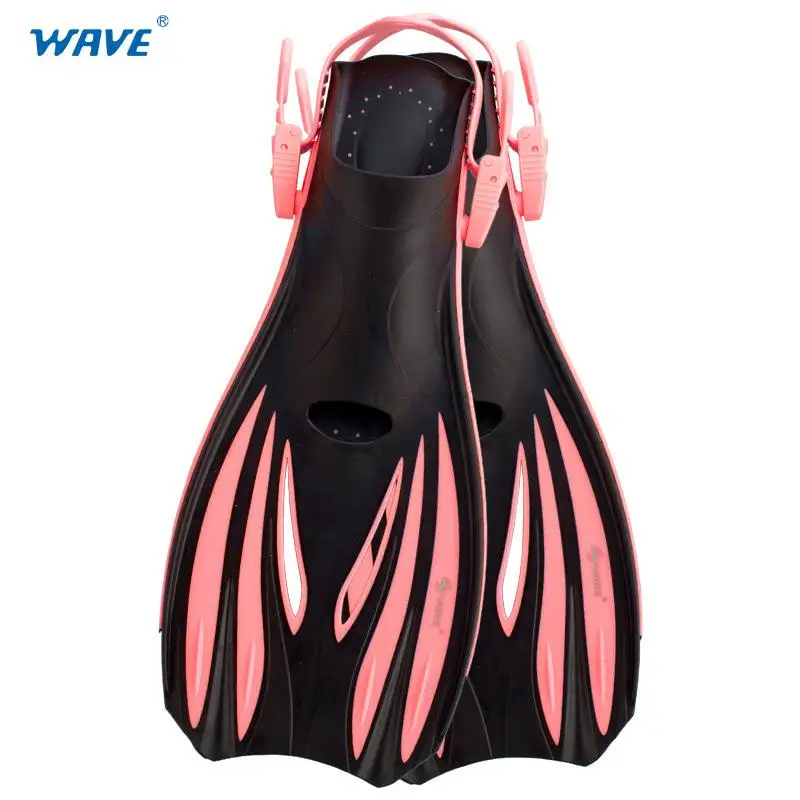 

WAVE Scuba Diving Flippers Steel Spring Fin Straps Fins Adult Swim Shoes Silicone Long Snorkeling Monofin Dive Flippers