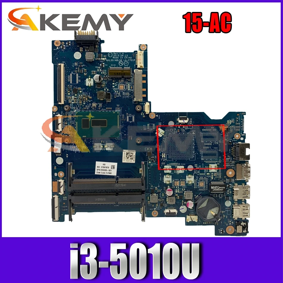 817850-501 816811-501 For HP Pavilion 15-AC i3-5010U/5005UU Notebook motherboard LA-C701P SR32Z DDR3 Mainboard full work
817850-501 816811-501 For HP Pavilion 15-AC i3-5010U/5005UU Notebook motherboard LA-C701P SR32Z DDR3 Mainboard full work