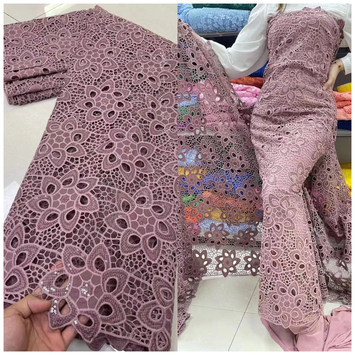 Nigerian Lace Fabric 2022 High Quality Lace African Lace Fabric Cotton Lace Guipure Cord Lace Fabric For Wedding Party Sewing
Nigerian Lace Fabric 2022 High Quality Lace African Lace Fabric Cotton Lace Guipure Cord Lace Fabric For Wedding Party Sewing
