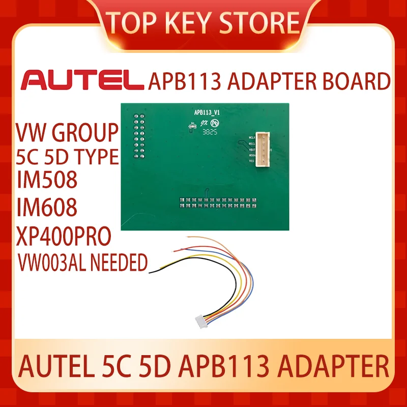 Адаптерная плата Autel 5C 5D APB113 для программирования ключей для моделей VW Group 5C 5D, совместимая с IM508, IM608, XP400Pro, Ikey, VW003, Autel Smart Key, IMKPA.
Адаптерная плата Autel 5C 5D APB113 для программирования ключей для моделей VW Group 5C 5D, совместимая с IM508, IM608, XP400Pro, Ikey, VW003, Autel Smart Key, IMKPA.
