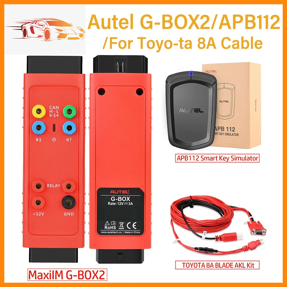 Инструмент программирования ключей AUTEL G-BOX2 Key для всех ключей, потерянных с кабелем Toyo-ta 8A и симулятором смарт-ключей APB112, работает с IM608/IM508
Инструмент программирования ключей AUTEL G-BOX2 Key для всех ключей, потерянных с кабелем Toyo-ta 8A и симулятором смарт-ключей APB112, работает с IM608/IM508