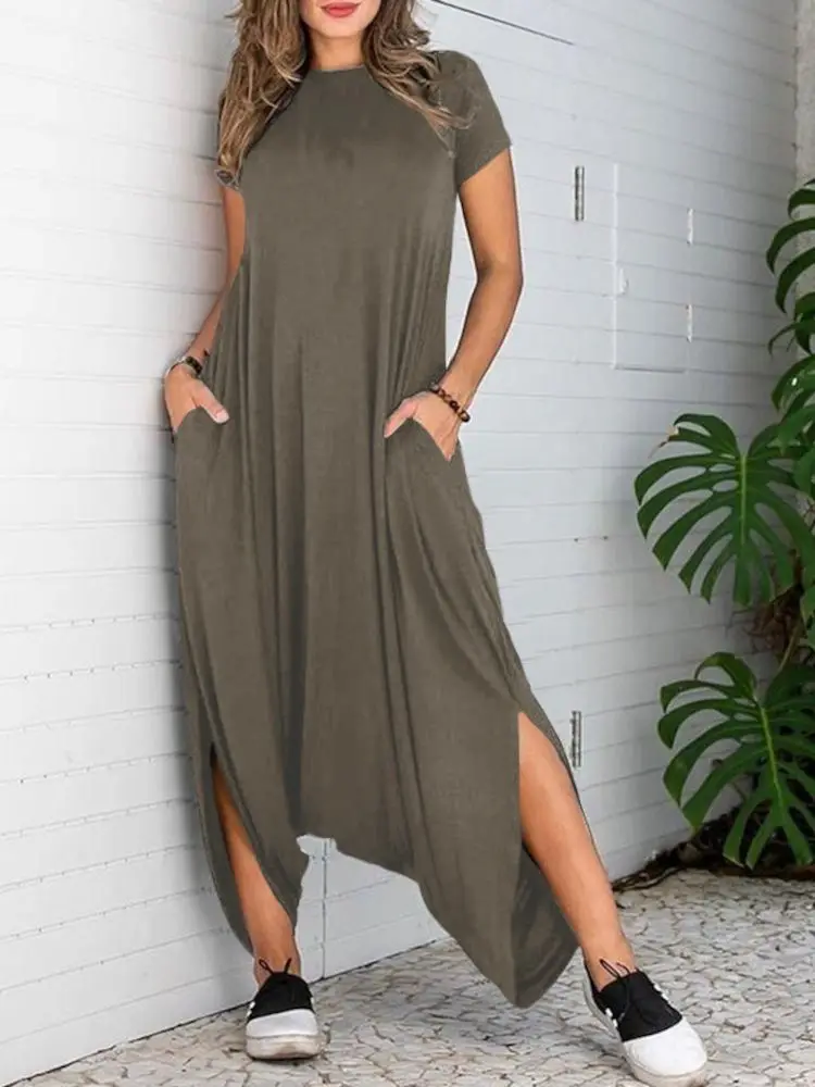Celmia Summer Vintage Long Jumpsuits 2022 Women Drop-Crotch Short Sleeve Rompers Asymmetrical Long Harem Pants Casual Overalls
Celmia Summer Vintage Long Jumpsuits 2022 Women Drop-Crotch Short Sleeve Rompers Asymmetrical Long Harem Pants Casual Overalls