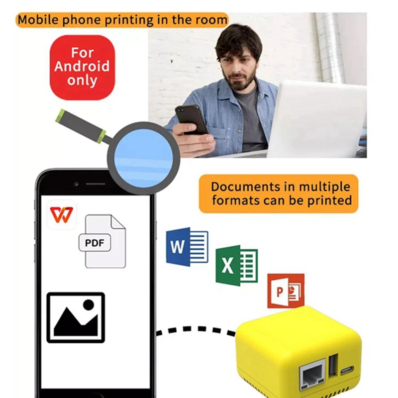 1 Set Mini NP330 Network Print Server USB 2.0 Print Server (Network Cable Cloud Printing Version)
1 Set Mini NP330 Network Print Server USB 2.0 Print Server (Network Cable Cloud Printing Version)
