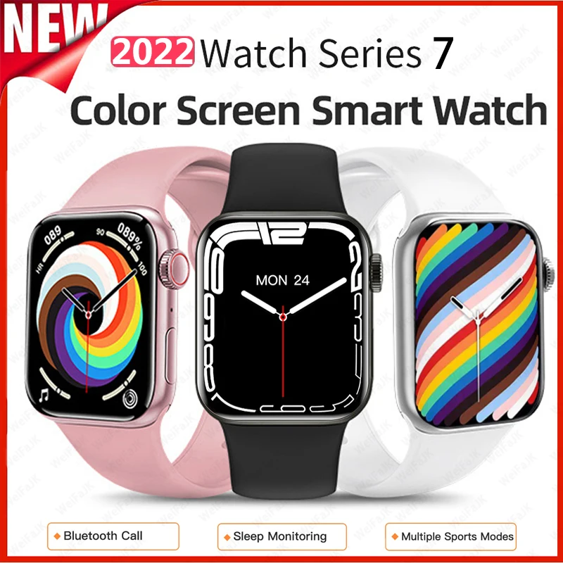 Для Apple 2022 Смарт-часы серии 7 Iwo 14 Pro Max W27 мужские и женские 6 фитнес-браслет для Huawei