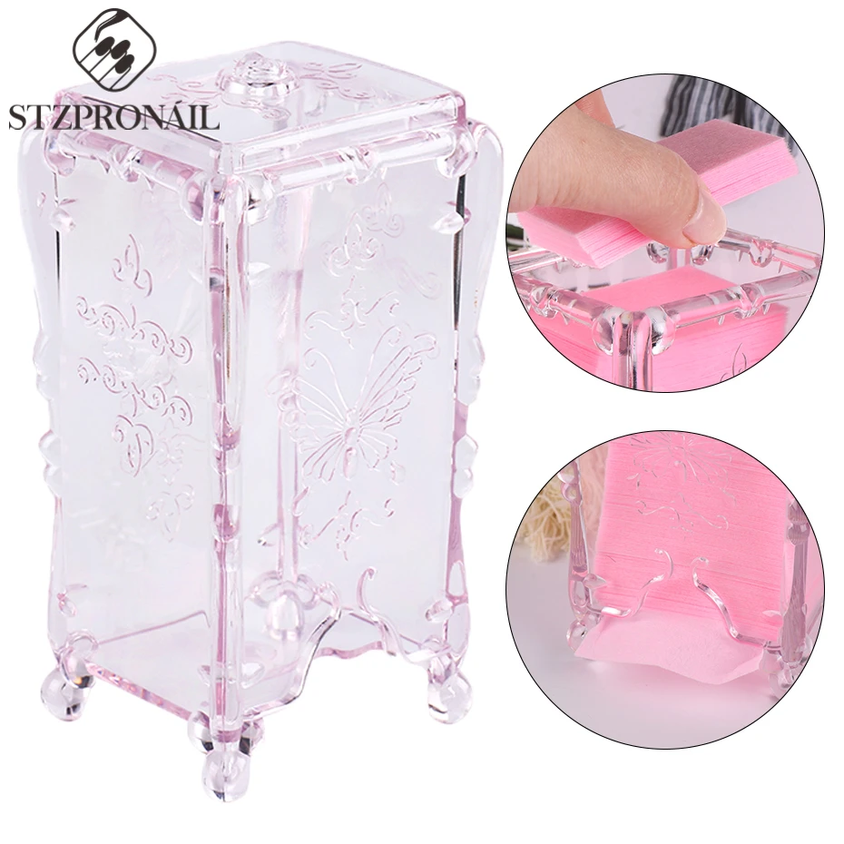 Nail Cotton Sheet Storage Box Big Butterfly Design Transparent Pink For Nail Salon Supplies 7.5*6.5*15cm Professional Tool SLG55
Nail Cotton Sheet Storage Box Big Butterfly Design Transparent Pink For Nail Salon Supplies 7.5*6.5*15cm Professional Tool SLG55