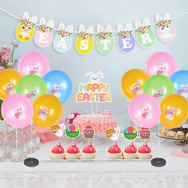 Happy Easter Cute Cartoon Bunny Latex Balloon Rabbit Cake Topper Set Easter Theme Birthday Party Baby Shower Decoration for Home
Happy Easter Cute Cartoon Bunny Latex Balloon Rabbit Cake Topper Set Easter Theme Birthday Party Baby Shower Decoration for Home