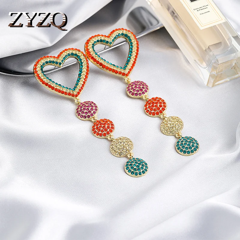 ZYZQ Luxury Rhinestone Tassel Drop Earrings For Women Elegant Big Crystal Heart Dangle Earrings Wedding Jewelry Accessories
ZYZQ Luxury Rhinestone Tassel Drop Earrings For Women Elegant Big Crystal Heart Dangle Earrings Wedding Jewelry Accessories