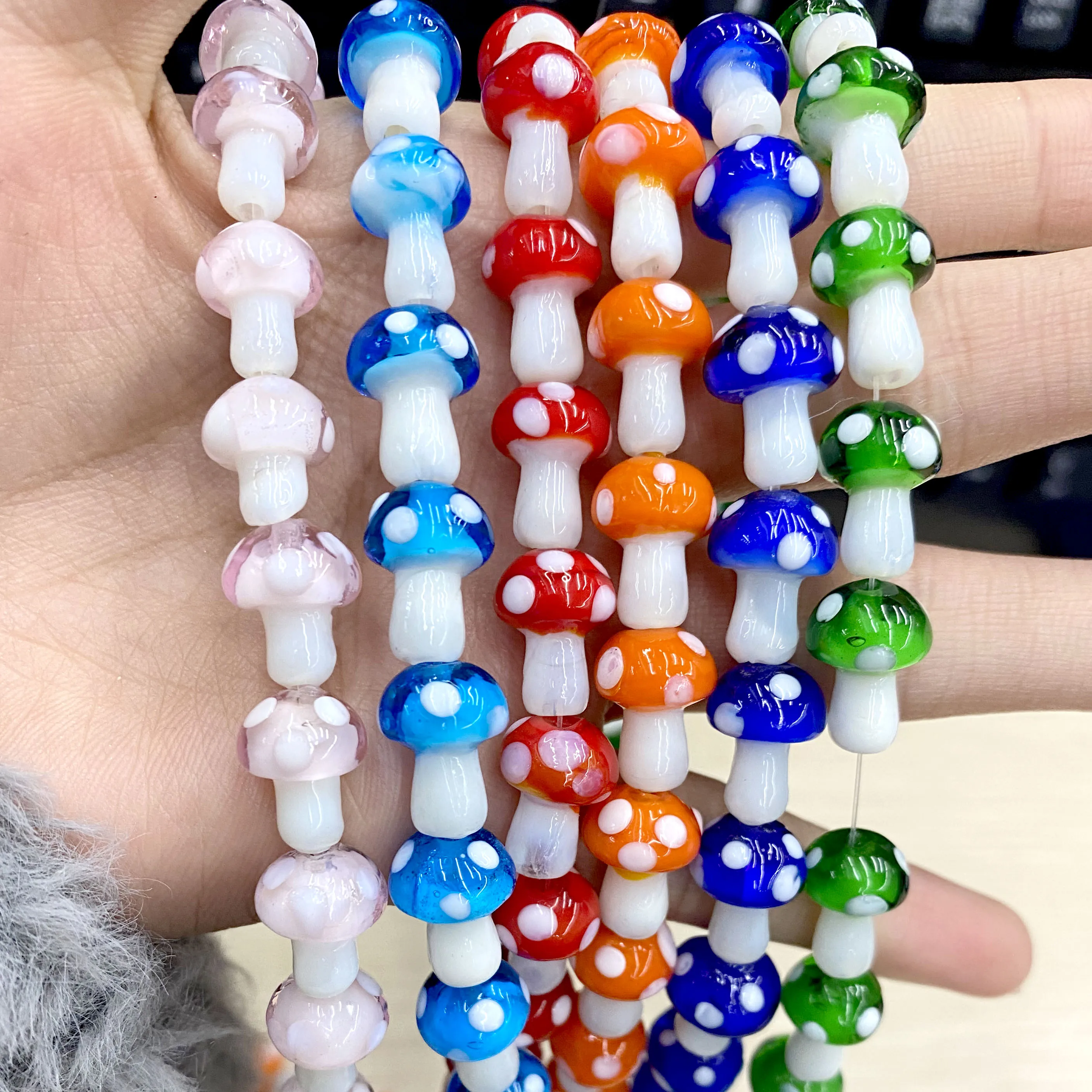 Wholesale 30pcs 10x11mm Mushroom Shape Liuli Loose Beads for DIY Earring Necklace Crafts Jewelry Making Accessories
Wholesale 30pcs 10x11mm Mushroom Shape Liuli Loose Beads for DIY Earring Necklace Crafts Jewelry Making Accessories