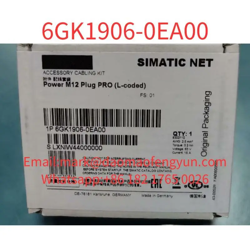 6GK1906-0EA00 6gk1906-0EB00 совершенно новый Power M12 plug PR
6GK1906-0EA00 6gk1906-0EB00 совершенно новый Power M12 plug PR