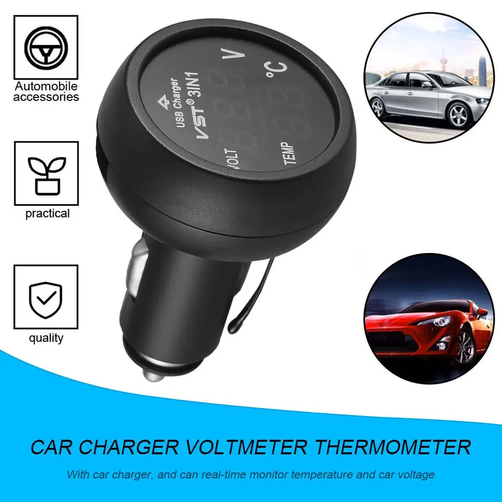12V/24V Digital Meter Monitor 3 in 1 LED USB Car Charger Voltmeter Thermometer Car Battery Monitor LCD Digital Dual Display
12V/24V Digital Meter Monitor 3 in 1 LED USB Car Charger Voltmeter Thermometer Car Battery Monitor LCD Digital Dual Display