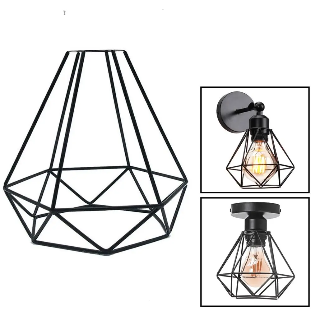 Geometric Lamp Shade Retro Metal Wire Frame Light Cage Iron Decorative Lighting Fixtures Ceiling Pendant Lampshade Hotel
Geometric Lamp Shade Retro Metal Wire Frame Light Cage Iron Decorative Lighting Fixtures Ceiling Pendant Lampshade Hotel