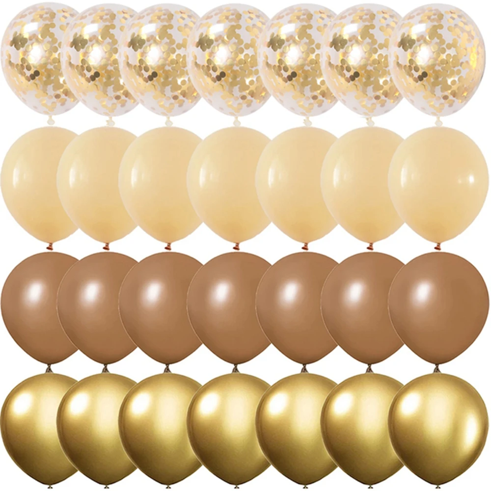 30pcs/Set Balon 10inch Retro Coffee Brown Balloons Gold Confetti Latex Baloon Baby Shower Wedding Birthday Party Decor Globos
30pcs/Set Balon 10inch Retro Coffee Brown Balloons Gold Confetti Latex Baloon Baby Shower Wedding Birthday Party Decor Globos