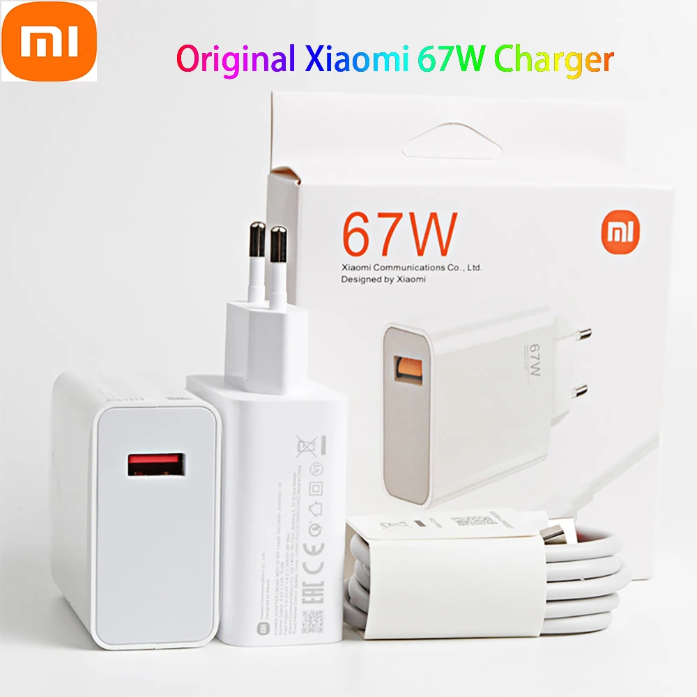 Зарядное устройство Xiaomi, 67 Вт, европейская вилка, оригинальный адаптер питания для быстрой зарядки, 6 А, кабель Type-C для Xiaomi 12, 11 Ultra, Redmi note 9, 10, 11... 
Зарядное устройство Xiaomi, 67 Вт, европейская вилка, оригинальный адаптер питания для быстрой зарядки, 6 А, кабель Type-C для Xiaomi 12, 11 Ultra, Redmi note 9, 10, 11...