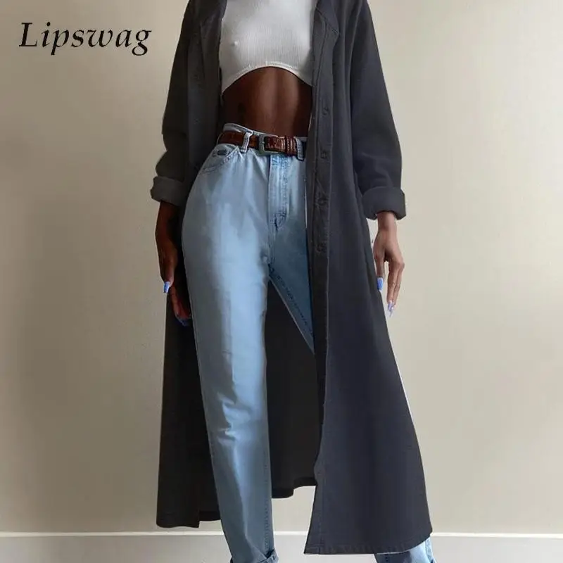 Ladies Casual Loose With Pocket Jackets Fashion V Neck Single-breasted Long Cardigan Coat 2022 Autumn Women Solid Color Jackets
Ladies Casual Loose With Pocket Jackets Fashion V Neck Single-breasted Long Cardigan Coat 2022 Autumn Women Solid Color Jackets