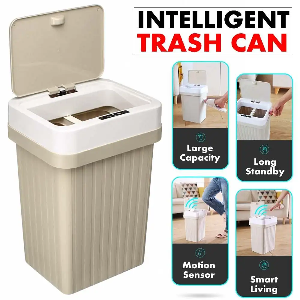 16L Intelligent Trash Can Automatic Sensor Dustbin Smart Rechargeable Waste Bin Waterproof Rubbish Can Kitchen Bathroom Garbage
16L Intelligent Trash Can Automatic Sensor Dustbin Smart Rechargeable Waste Bin Waterproof Rubbish Can Kitchen Bathroom Garbage