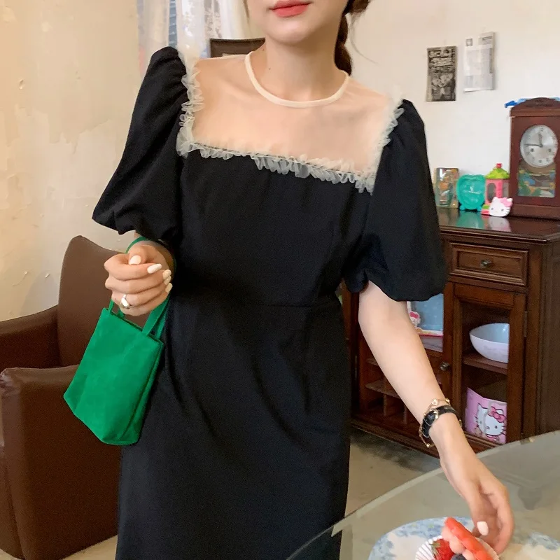 Женское длинное платье с открытой спиной, элегантный сарафан средней длины составного кроя из вуали с пышными рукавами и съедобным воротни... 
Женское длинное платье с открытой спиной, элегантный сарафан средней длины составного кроя из вуали с пышными рукавами и съедобным воротни...