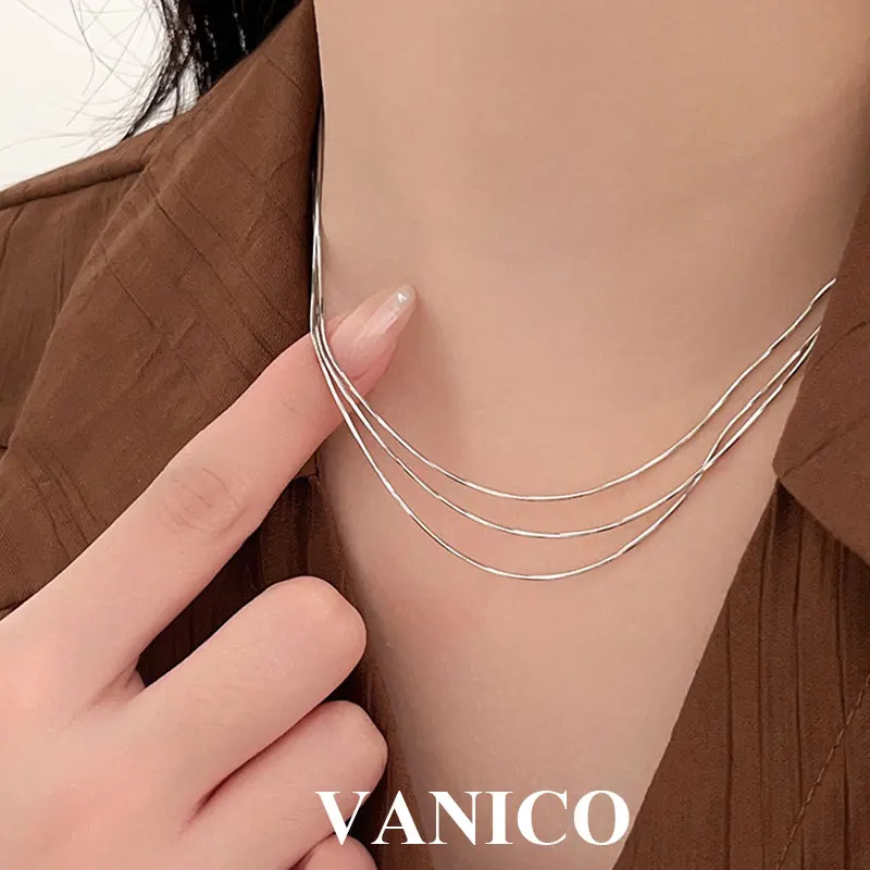 Dainty Layered Snake Chain Necklaces 925 Sterling Silver Classic Simple Round Herringbone Chain Necklaces Jewelry for Women
Dainty Layered Snake Chain Necklaces 925 Sterling Silver Classic Simple Round Herringbone Chain Necklaces Jewelry for Women