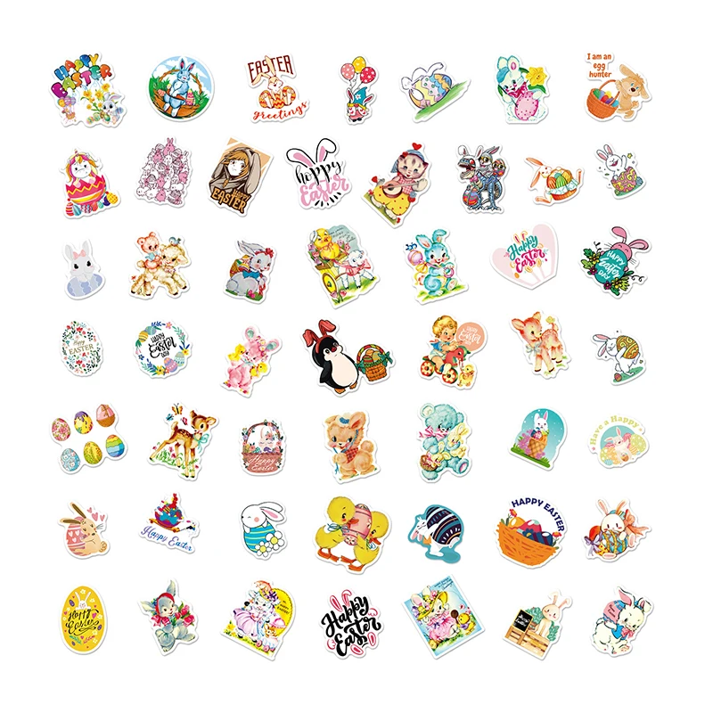 50 Pcs Easter Series Stickers EasterDay Bunny Egg Cartoon Stickers Decals Luggage Notebook Waterproof Graffiti Sticker Toys
50 Pcs Easter Series Stickers EasterDay Bunny Egg Cartoon Stickers Decals Luggage Notebook Waterproof Graffiti Sticker Toys
