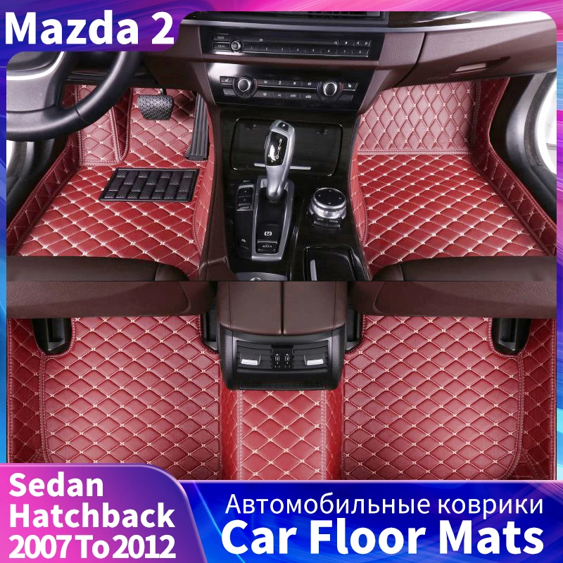 

Car Floor Mat For Mazda2 Sedan Hatchback 2007 To 2012 Interior Details Waterproof Folding Resistance Auto Rugs Accessories