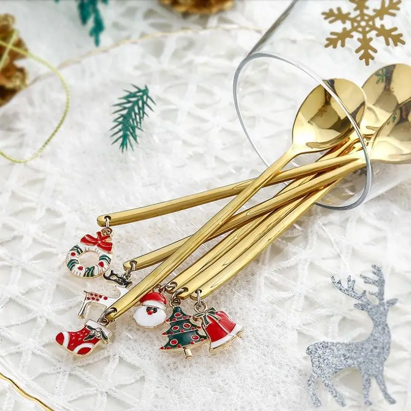 1 Pcs New Year Metal Dessert Spoon Christmas Elements Creative Coffee Stirring Spoon Christmas Gift Party Tableware Decorations
1 Pcs New Year Metal Dessert Spoon Christmas Elements Creative Coffee Stirring Spoon Christmas Gift Party Tableware Decorations