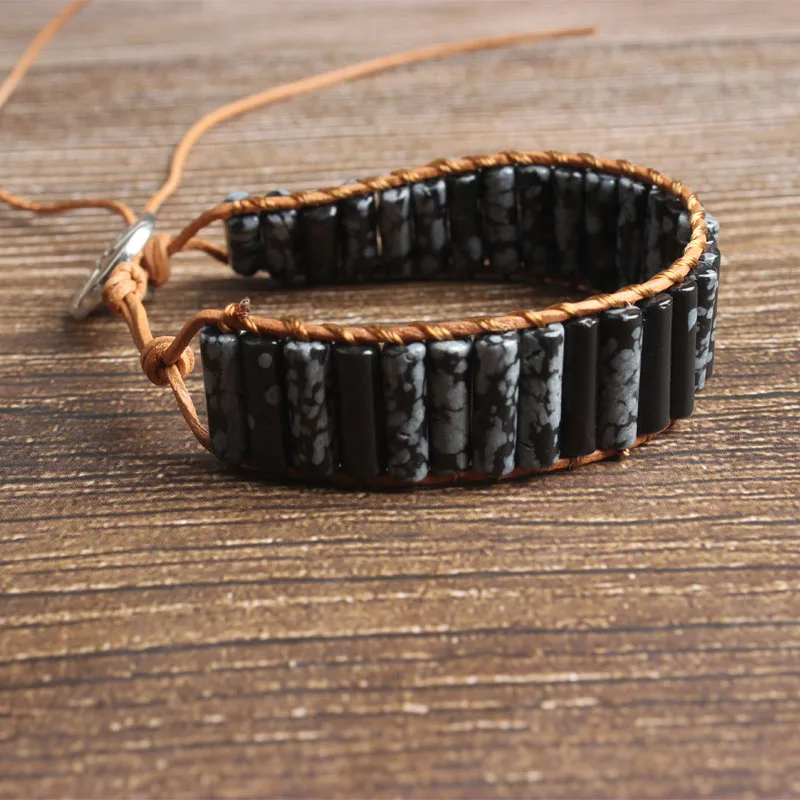 Natural Bracelet 4x13mm Cylindrical Black Glitter Braided Bracelet Bangle For Diy Jewelry Women And Men Amulet Accessories
Natural Bracelet 4x13mm Cylindrical Black Glitter Braided Bracelet Bangle For Diy Jewelry Women And Men Amulet Accessories