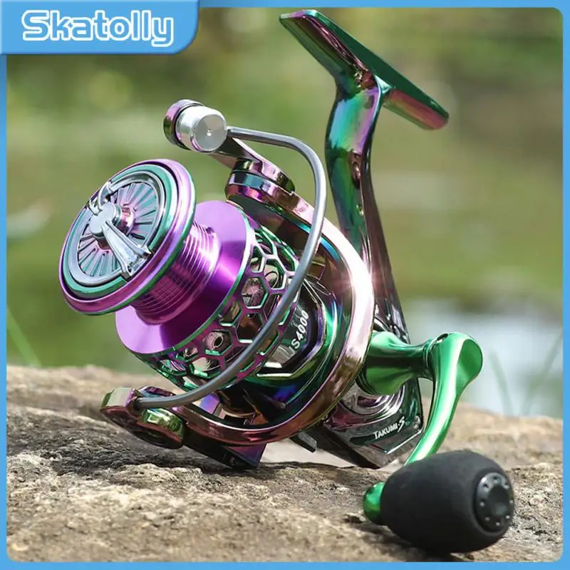 

Colorful Metal Electroplating Paint Fishing Reel High-strength Nylon Large Unloading Force Sea Rod Long Throw Spinning Wheel