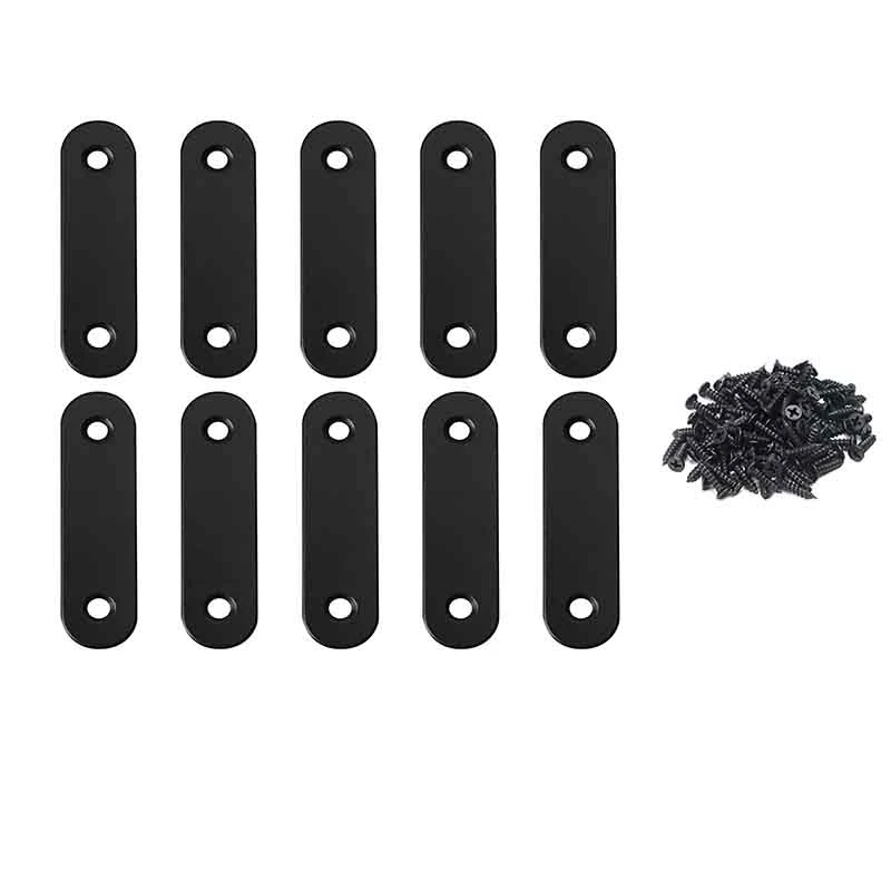 10PCS Stainless Steel Straight Bracket Flat Bracket Metal Bracket Angle Bracket Connector 2.36In/60Mm Black
10PCS Stainless Steel Straight Bracket Flat Bracket Metal Bracket Angle Bracket Connector 2.36In/60Mm Black