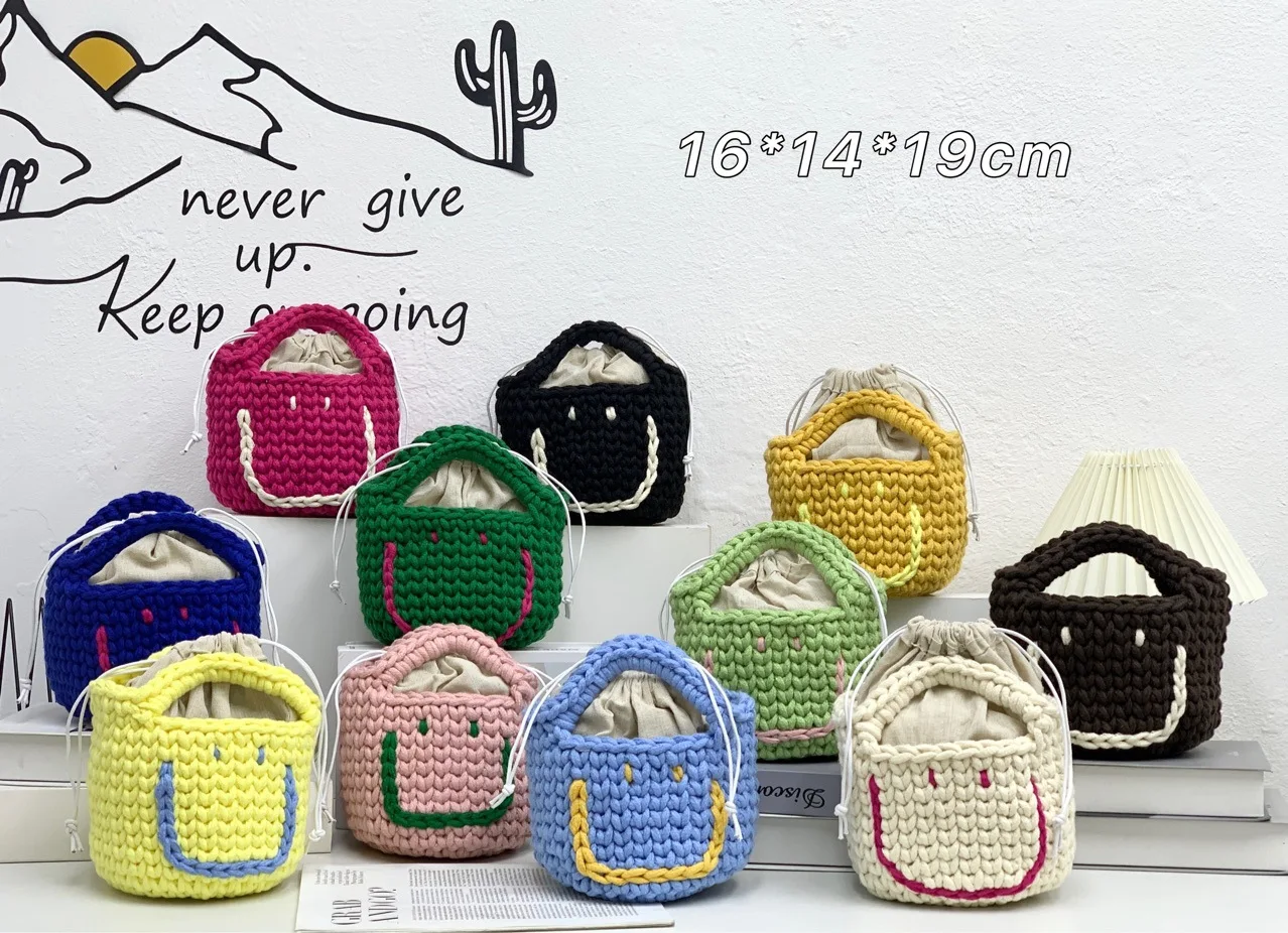 Female Small Bucket Bag Woolen Knitted Braid Criss Cross Handbag Teenager Crochet Winter Korean Fashion Retro Chic Shoulder Bags
Female Small Bucket Bag Woolen Knitted Braid Criss Cross Handbag Teenager Crochet Winter Korean Fashion Retro Chic Shoulder Bags